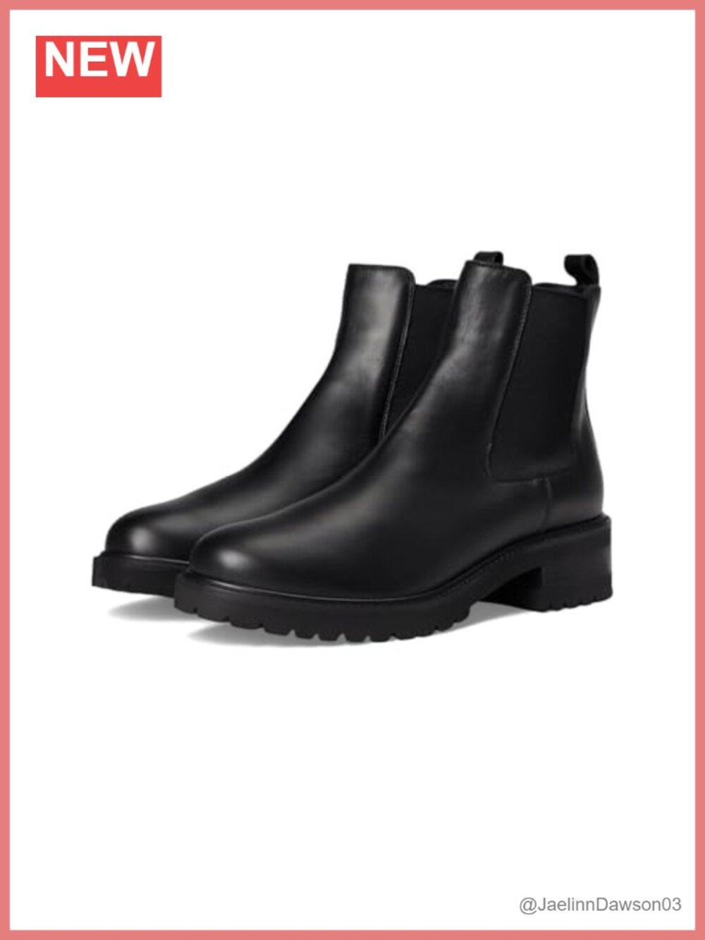 Waterproof Leather Chelsea Ankle Boot Zip Closure Memory Foam